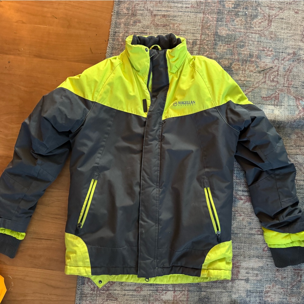 Magellan Outdoors Kids Jacket - Black and Yellow